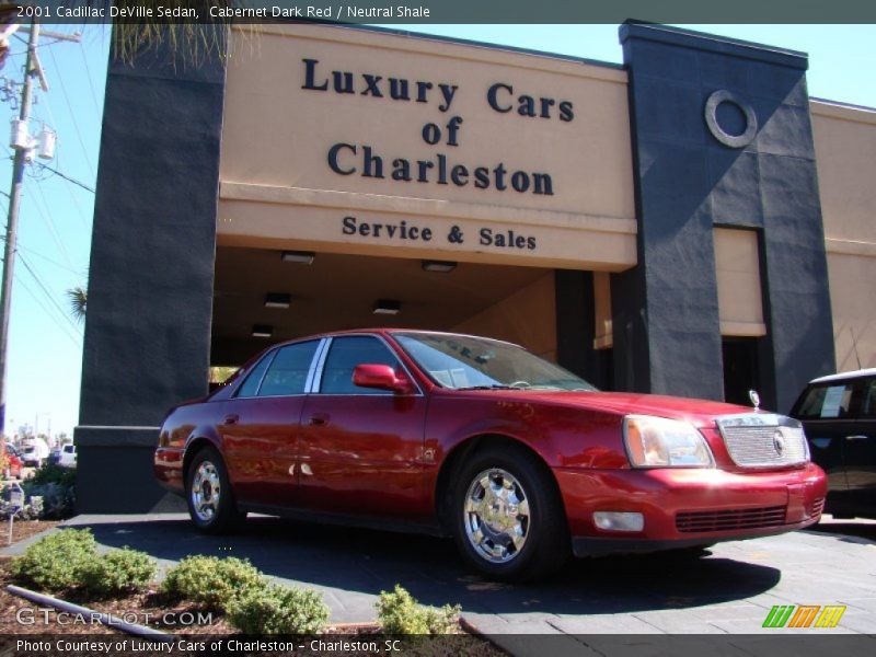 Cabernet Dark Red / Neutral Shale 2001 Cadillac DeVille Sedan