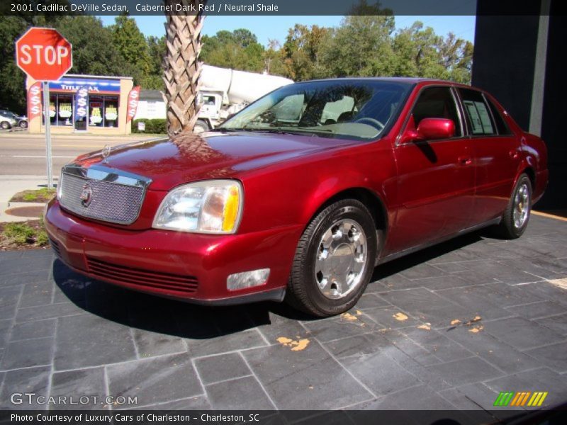 Cabernet Dark Red / Neutral Shale 2001 Cadillac DeVille Sedan