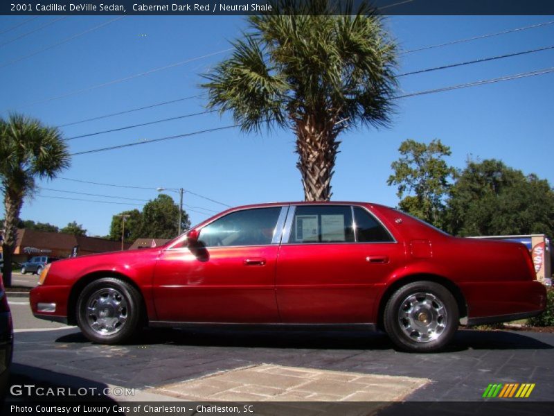 Cabernet Dark Red / Neutral Shale 2001 Cadillac DeVille Sedan