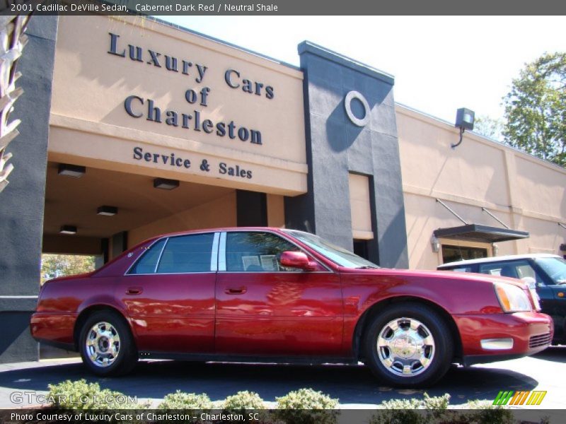Cabernet Dark Red / Neutral Shale 2001 Cadillac DeVille Sedan