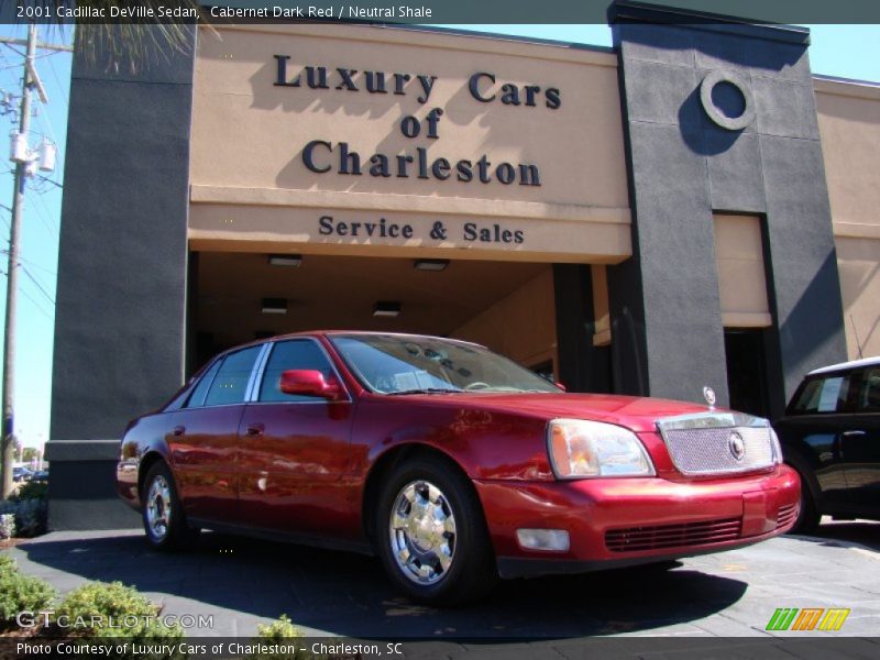 Cabernet Dark Red / Neutral Shale 2001 Cadillac DeVille Sedan