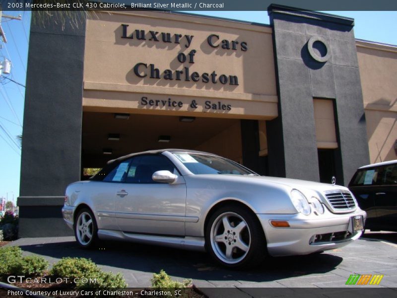 Brilliant Silver Metallic / Charcoal 2003 Mercedes-Benz CLK 430 Cabriolet