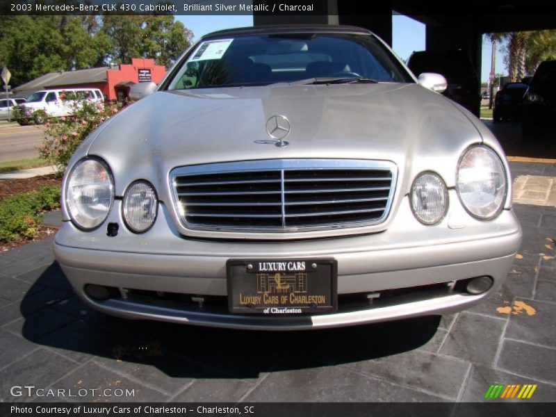 Brilliant Silver Metallic / Charcoal 2003 Mercedes-Benz CLK 430 Cabriolet