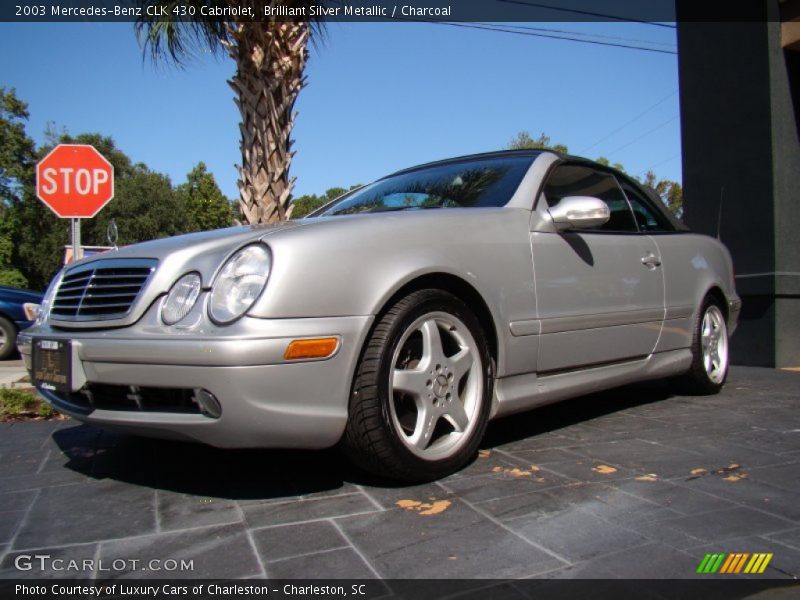 Brilliant Silver Metallic / Charcoal 2003 Mercedes-Benz CLK 430 Cabriolet