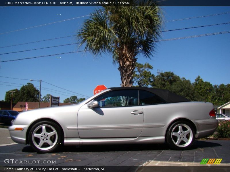 Brilliant Silver Metallic / Charcoal 2003 Mercedes-Benz CLK 430 Cabriolet