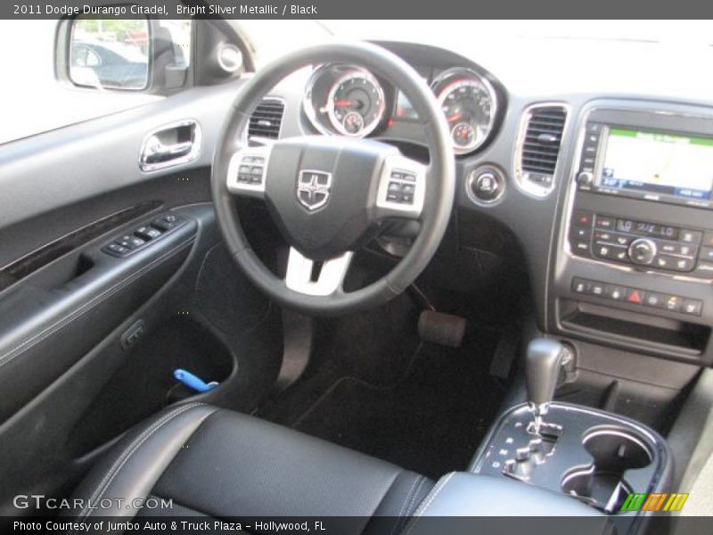 Bright Silver Metallic / Black 2011 Dodge Durango Citadel