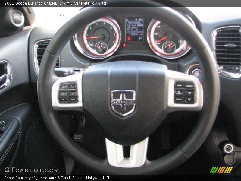 Bright Silver Metallic / Black 2011 Dodge Durango Citadel