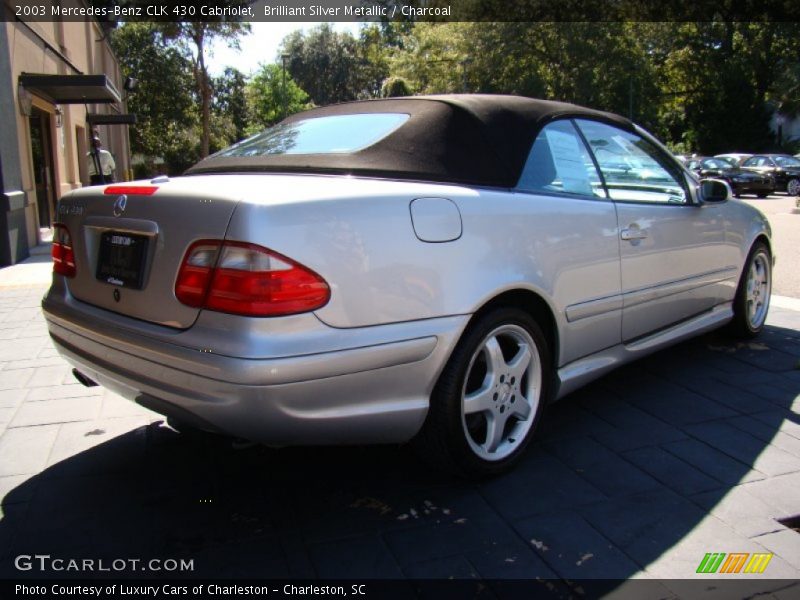 Brilliant Silver Metallic / Charcoal 2003 Mercedes-Benz CLK 430 Cabriolet