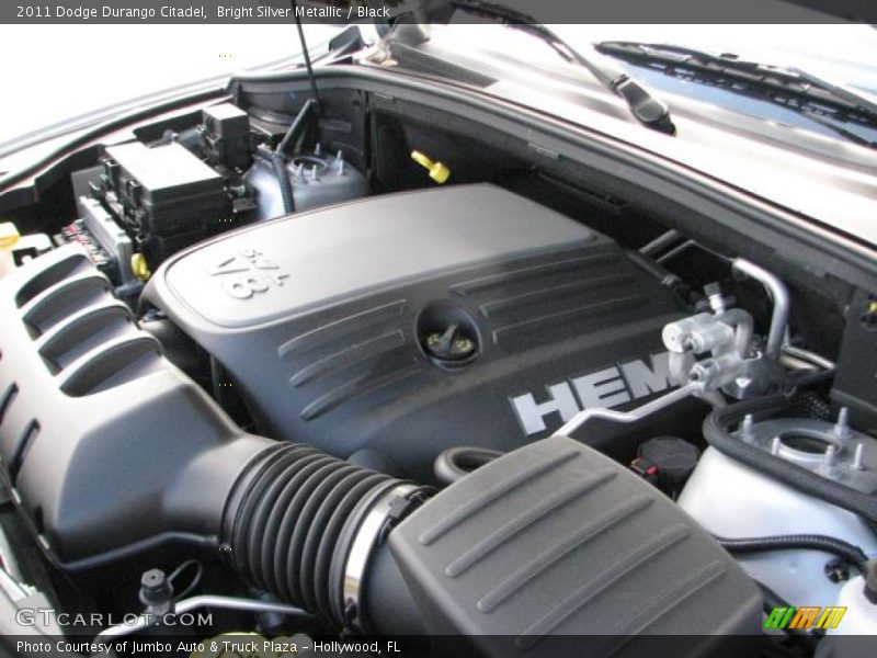 Bright Silver Metallic / Black 2011 Dodge Durango Citadel