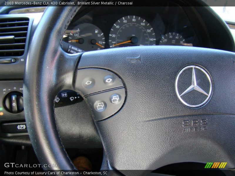 Brilliant Silver Metallic / Charcoal 2003 Mercedes-Benz CLK 430 Cabriolet