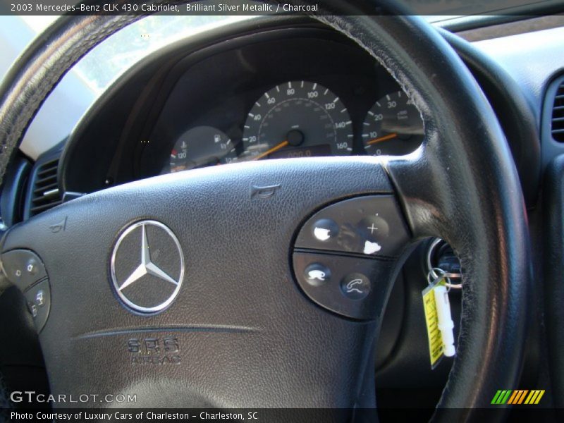 Brilliant Silver Metallic / Charcoal 2003 Mercedes-Benz CLK 430 Cabriolet