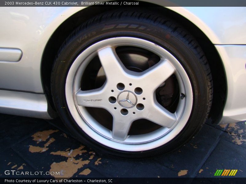 Brilliant Silver Metallic / Charcoal 2003 Mercedes-Benz CLK 430 Cabriolet