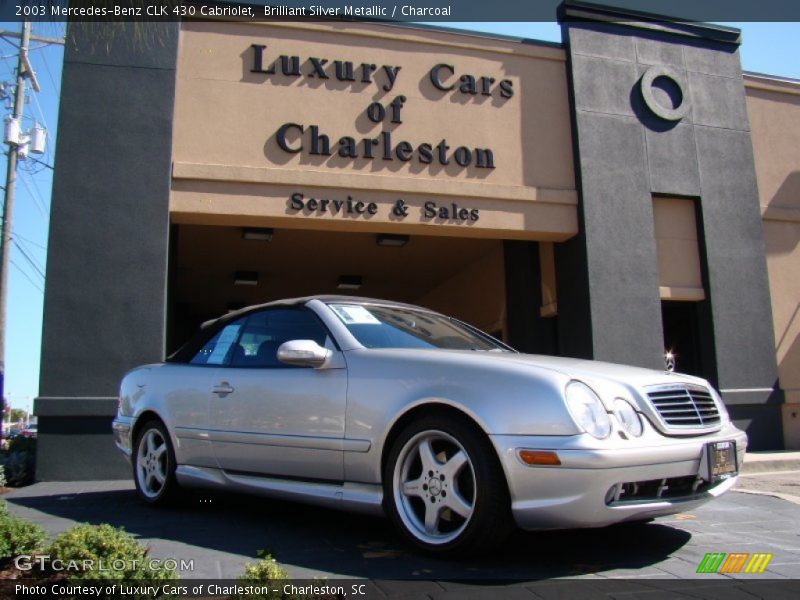 Brilliant Silver Metallic / Charcoal 2003 Mercedes-Benz CLK 430 Cabriolet