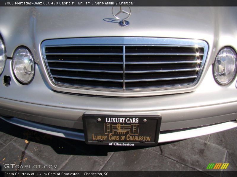 Brilliant Silver Metallic / Charcoal 2003 Mercedes-Benz CLK 430 Cabriolet