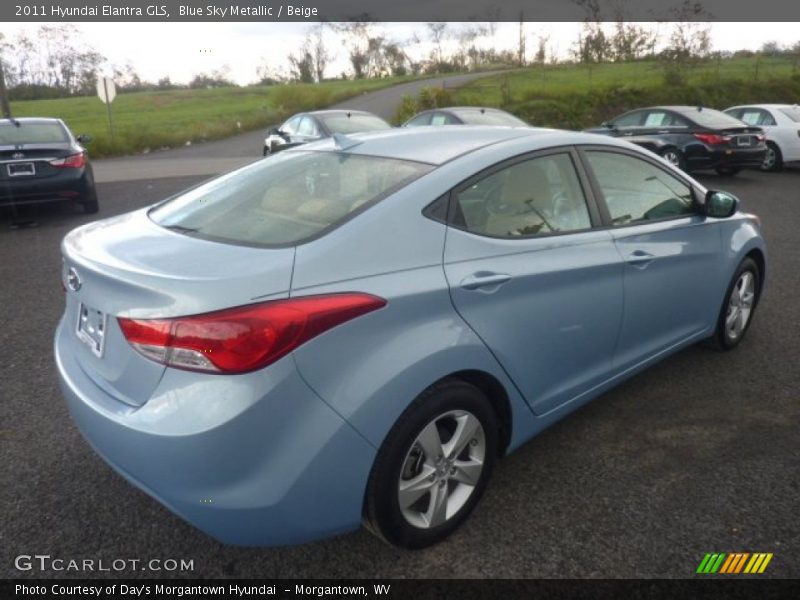 Blue Sky Metallic / Beige 2011 Hyundai Elantra GLS