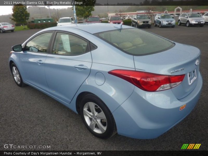 Blue Sky Metallic / Beige 2011 Hyundai Elantra GLS