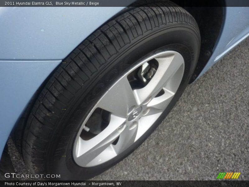 Blue Sky Metallic / Beige 2011 Hyundai Elantra GLS