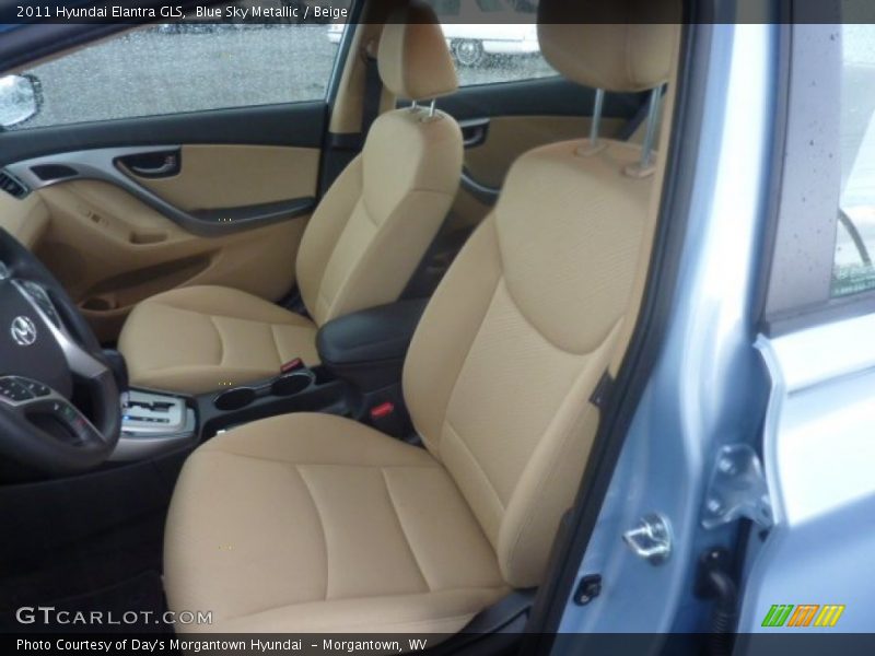 Blue Sky Metallic / Beige 2011 Hyundai Elantra GLS