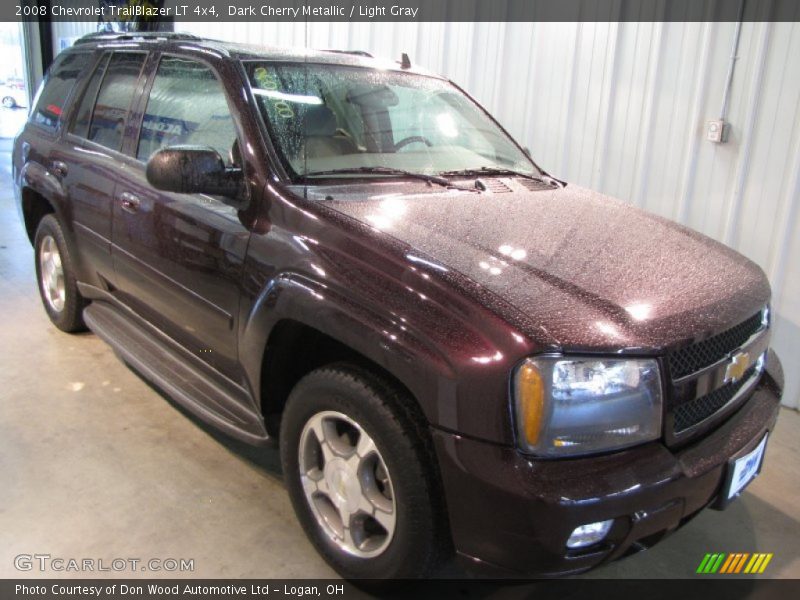 Dark Cherry Metallic / Light Gray 2008 Chevrolet TrailBlazer LT 4x4