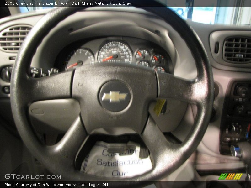 Dark Cherry Metallic / Light Gray 2008 Chevrolet TrailBlazer LT 4x4