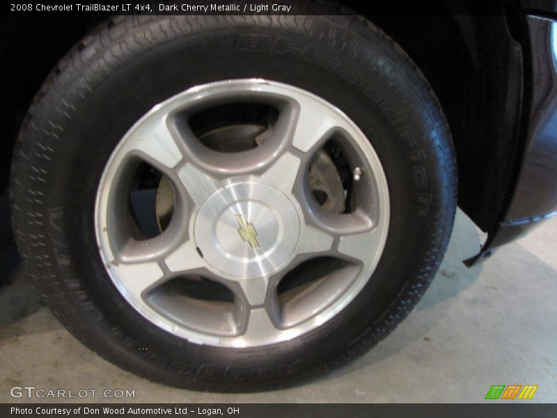 Dark Cherry Metallic / Light Gray 2008 Chevrolet TrailBlazer LT 4x4