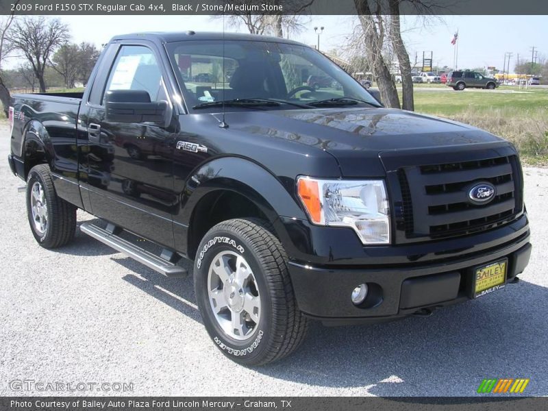 Black / Stone/Medium Stone 2009 Ford F150 STX Regular Cab 4x4