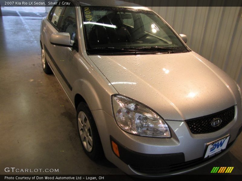 Silver / Gray 2007 Kia Rio LX Sedan