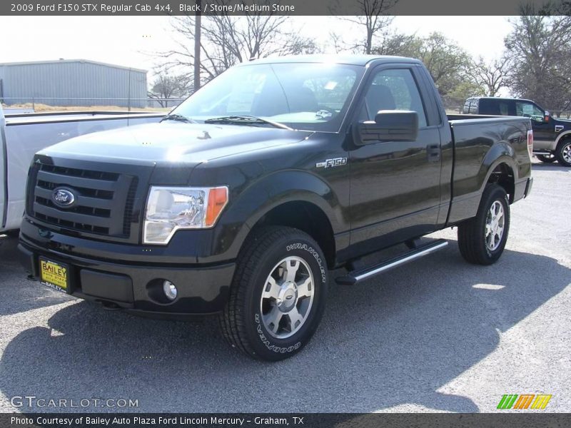 Black / Stone/Medium Stone 2009 Ford F150 STX Regular Cab 4x4