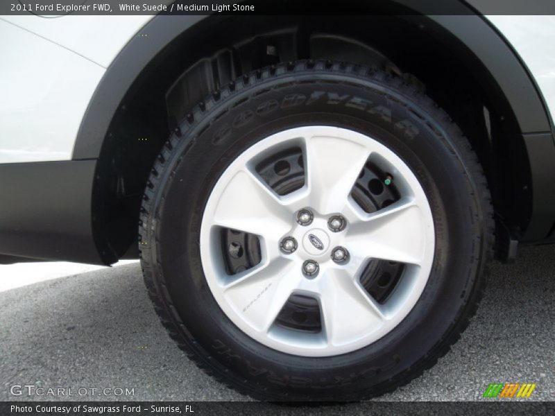 White Suede / Medium Light Stone 2011 Ford Explorer FWD