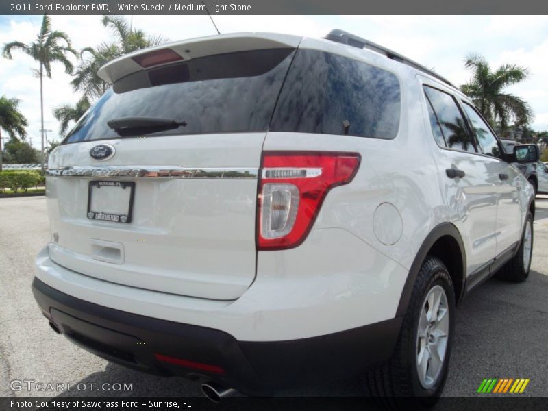 White Suede / Medium Light Stone 2011 Ford Explorer FWD