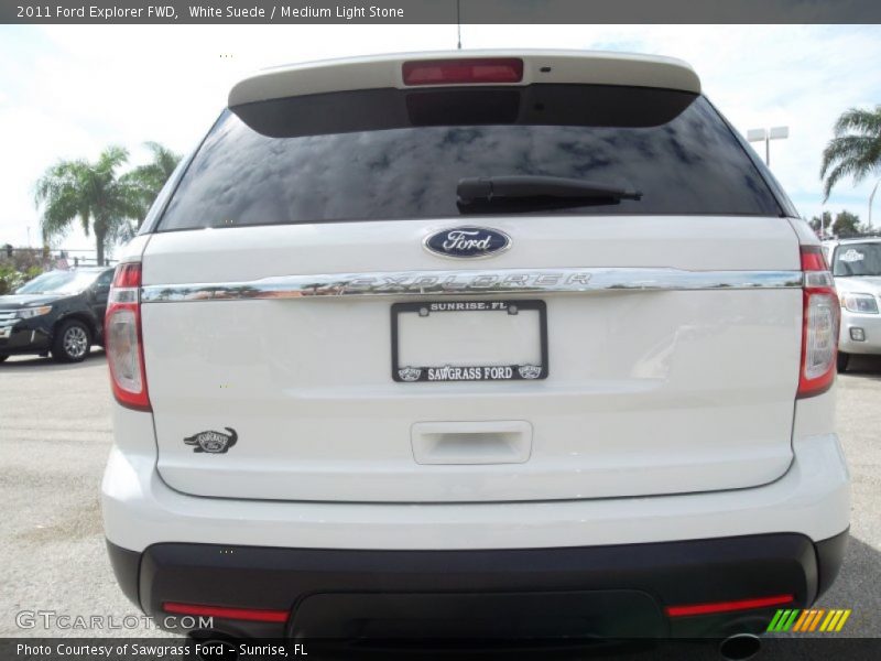 White Suede / Medium Light Stone 2011 Ford Explorer FWD