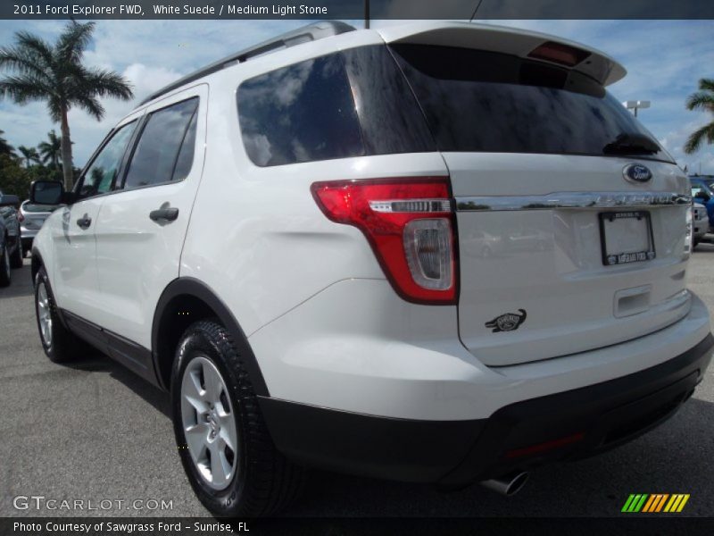 White Suede / Medium Light Stone 2011 Ford Explorer FWD