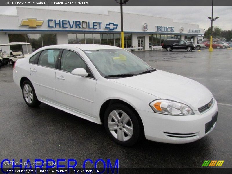 Summit White / Neutral 2011 Chevrolet Impala LS