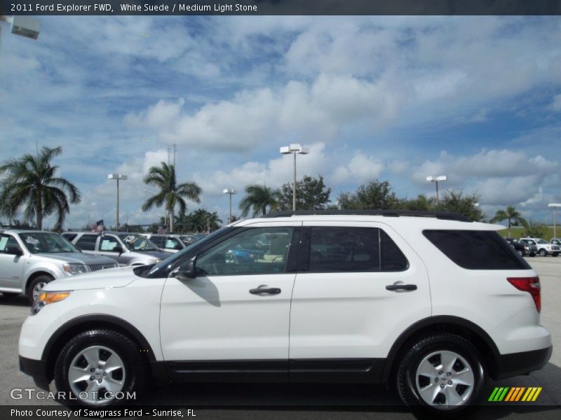 White Suede / Medium Light Stone 2011 Ford Explorer FWD