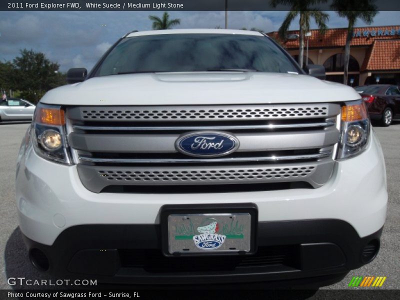 White Suede / Medium Light Stone 2011 Ford Explorer FWD