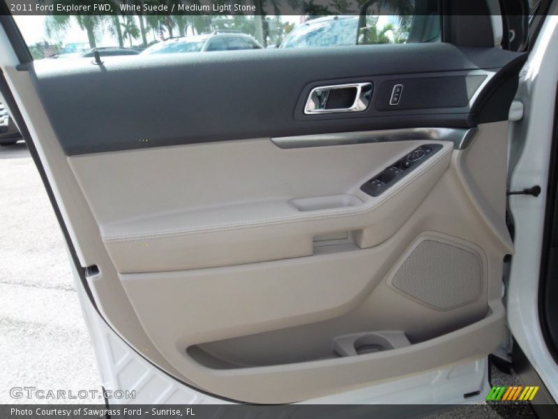 White Suede / Medium Light Stone 2011 Ford Explorer FWD