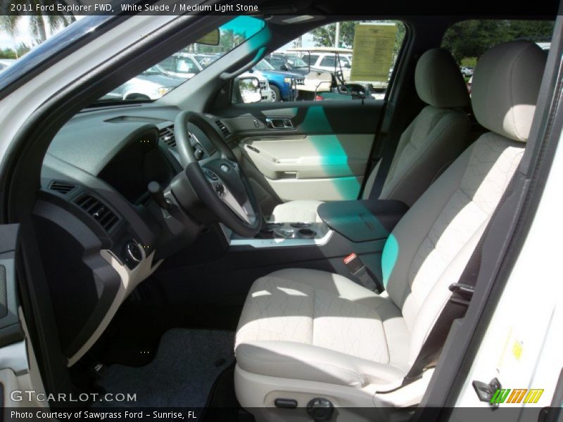 White Suede / Medium Light Stone 2011 Ford Explorer FWD