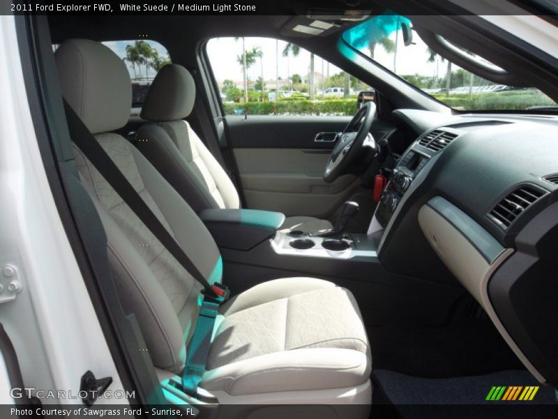 White Suede / Medium Light Stone 2011 Ford Explorer FWD