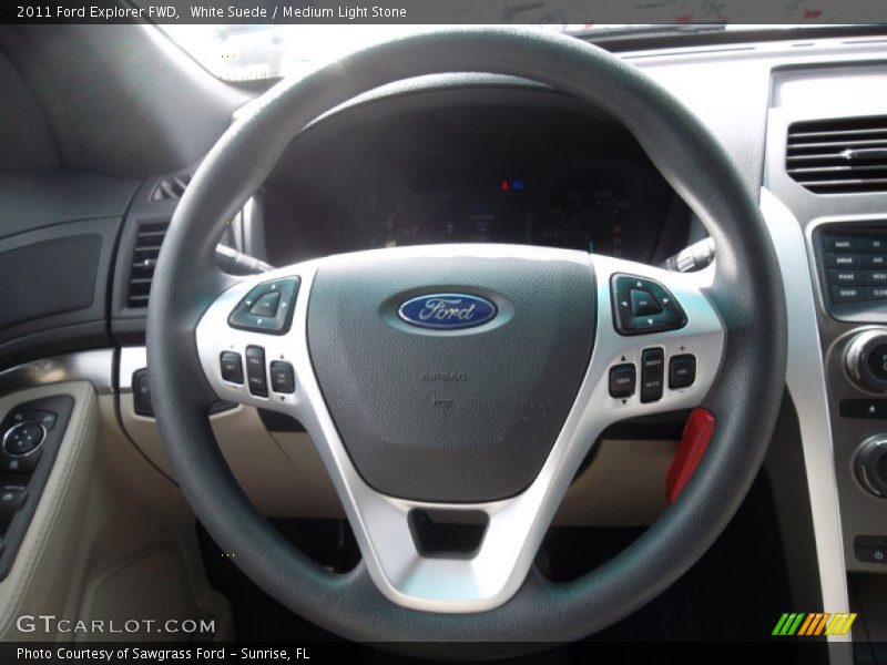 White Suede / Medium Light Stone 2011 Ford Explorer FWD