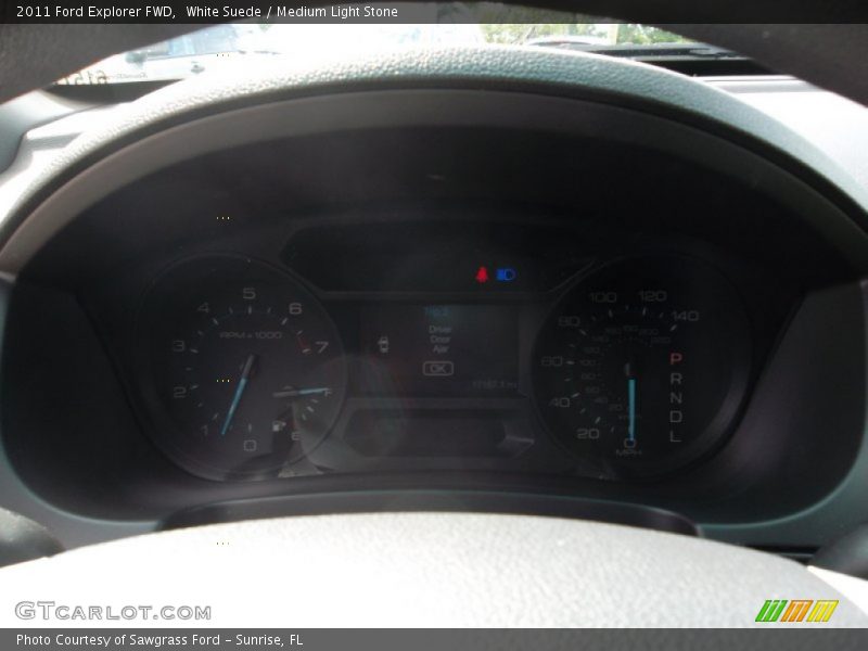 White Suede / Medium Light Stone 2011 Ford Explorer FWD