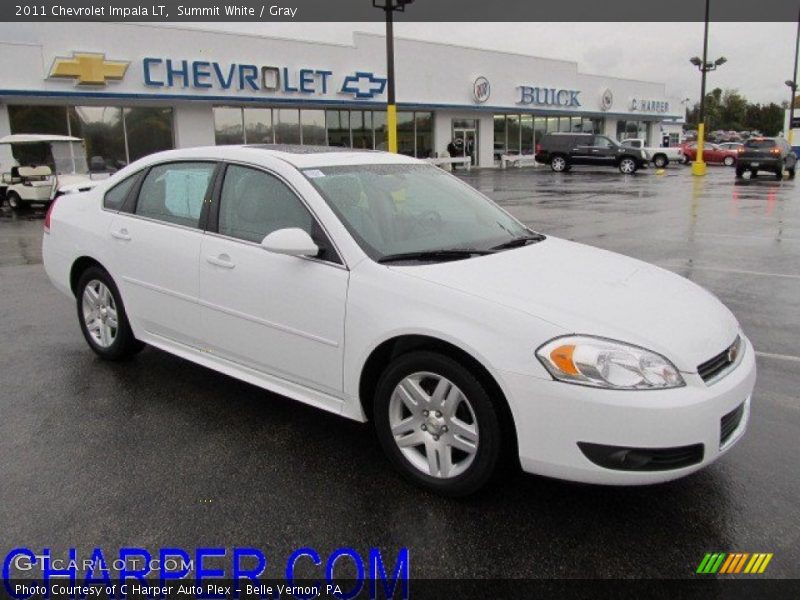 Summit White / Gray 2011 Chevrolet Impala LT