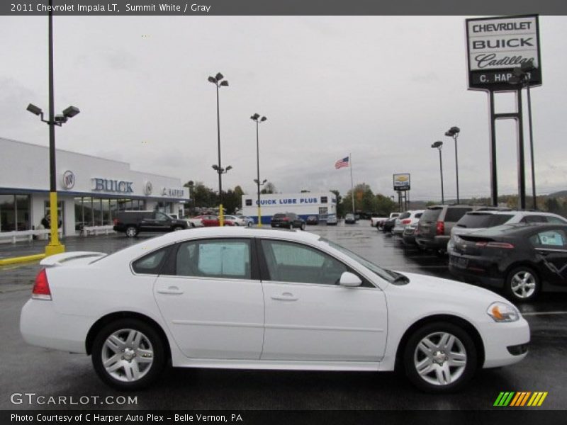 Summit White / Gray 2011 Chevrolet Impala LT