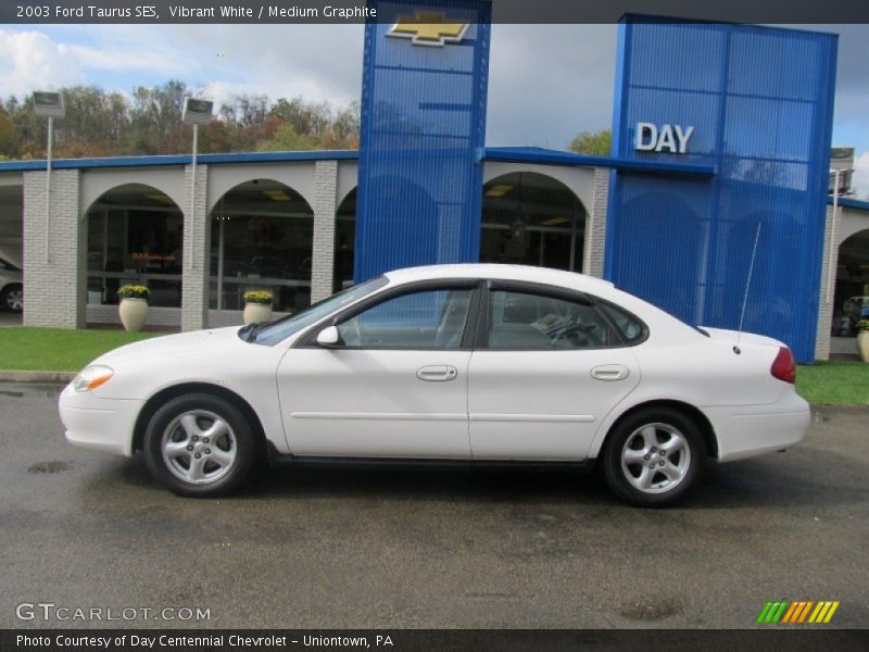 Vibrant White / Medium Graphite 2003 Ford Taurus SES