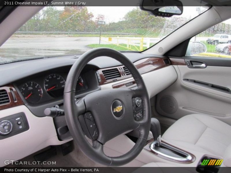 Summit White / Gray 2011 Chevrolet Impala LT