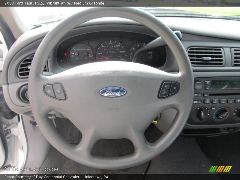 Vibrant White / Medium Graphite 2003 Ford Taurus SES