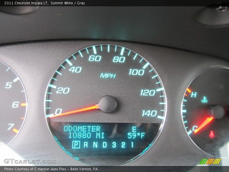 Summit White / Gray 2011 Chevrolet Impala LT