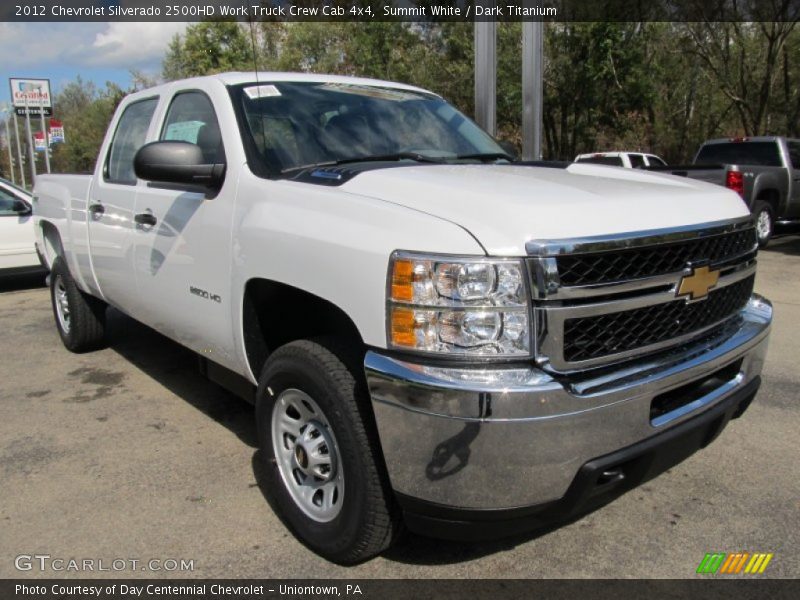 Summit White / Dark Titanium 2012 Chevrolet Silverado 2500HD Work Truck Crew Cab 4x4