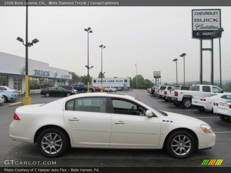 White Diamond Tricoat / Cocoa/Cashmere 2008 Buick Lucerne CXL