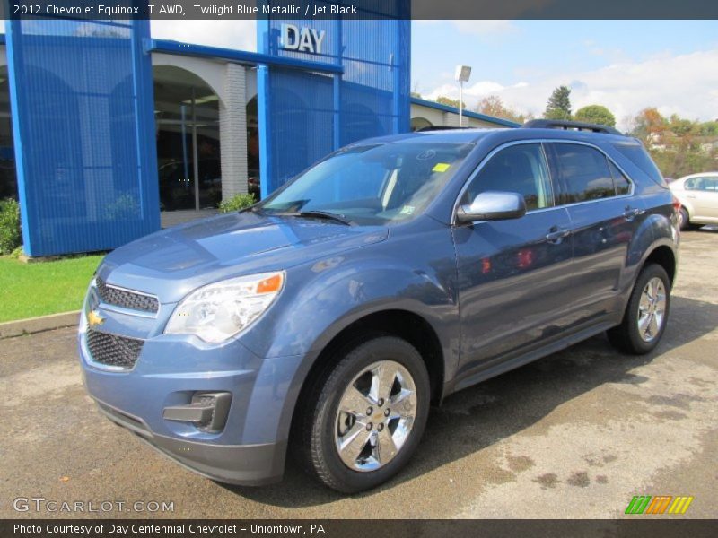 Twilight Blue Metallic / Jet Black 2012 Chevrolet Equinox LT AWD