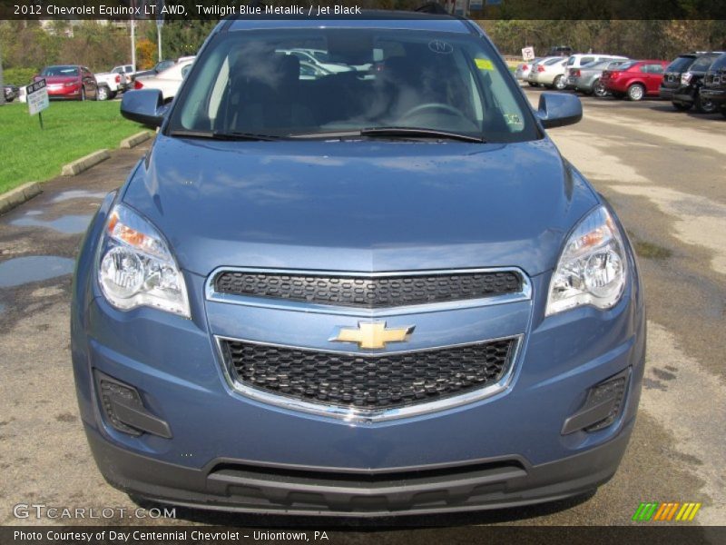 Twilight Blue Metallic / Jet Black 2012 Chevrolet Equinox LT AWD